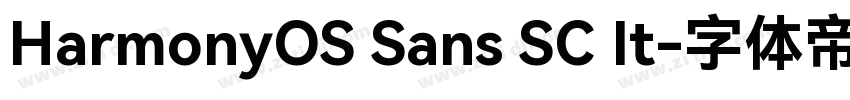 HarmonyOS Sans SC It字体转换